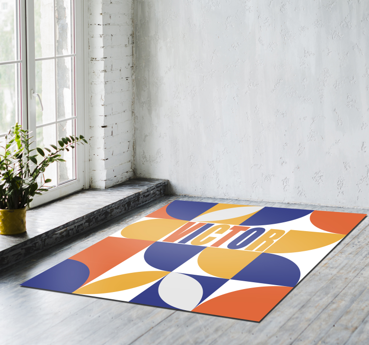 Customizable Geometric custom vinyl rug - TenStickers