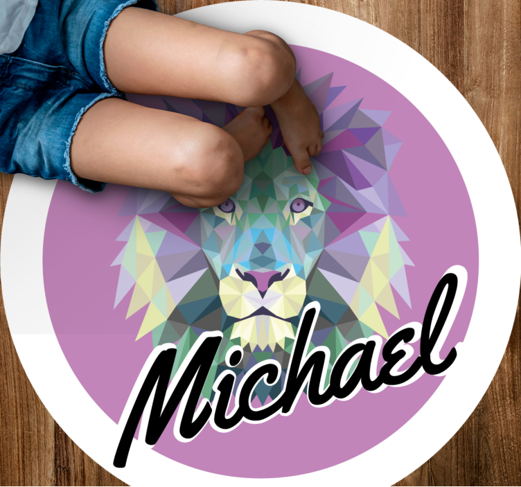 Customizable Lion custom vinyl rug - TenStickers