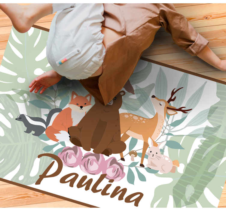 Animal Jungle custom vinyl rug - TenStickers