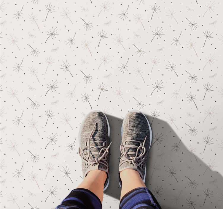 Dandelion Pattern floral vinyl rug - TenStickers