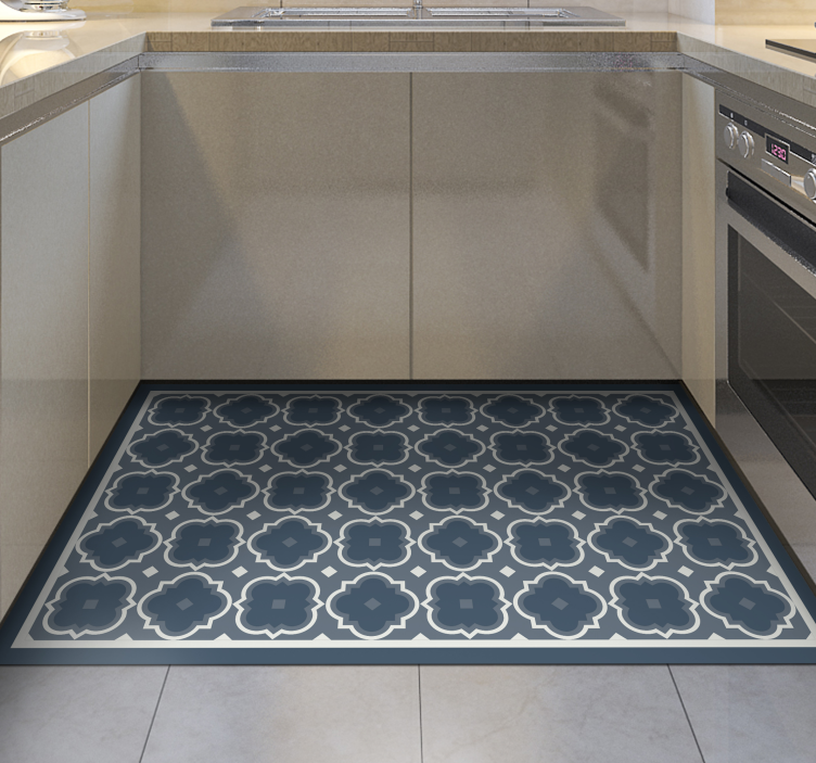 Decorative Tilework kitchen vinyl rug - TenStickers