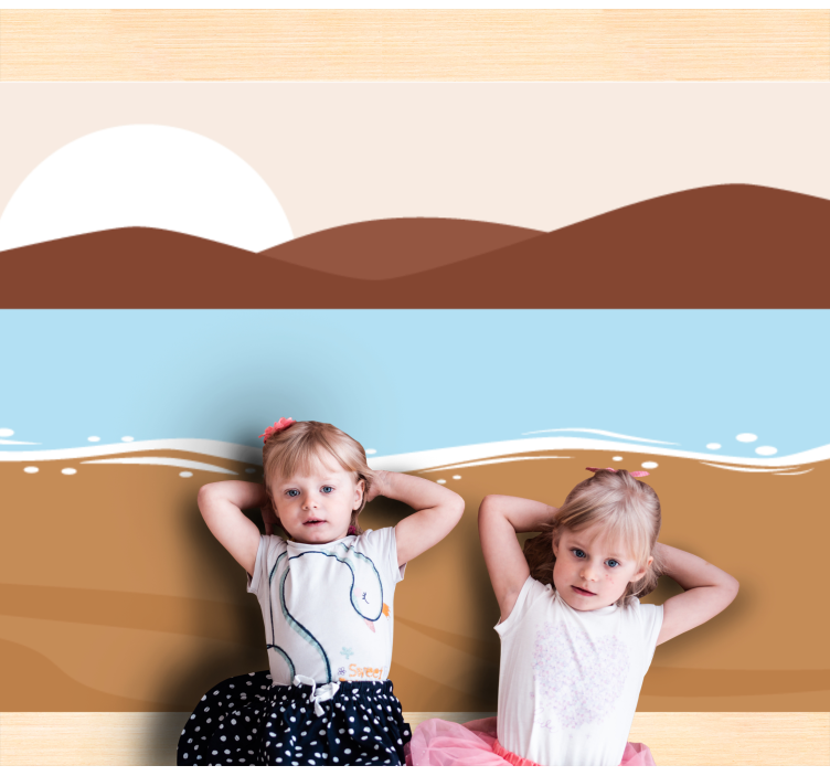 Desert Beach Scene nature vinyl rug - TenStickers
