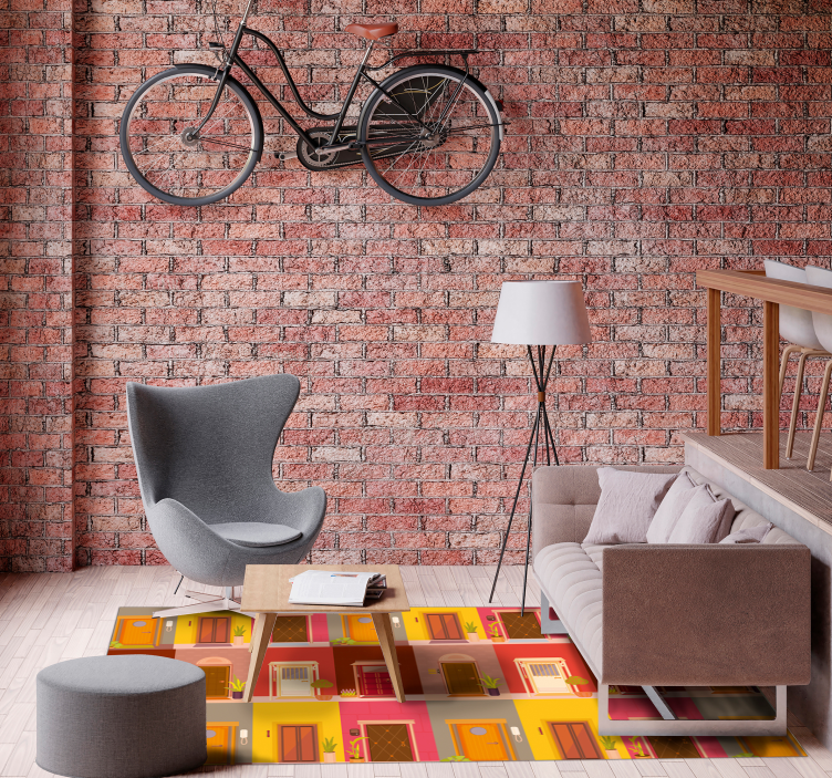 doors on the floor rug modern rug - TenStickers