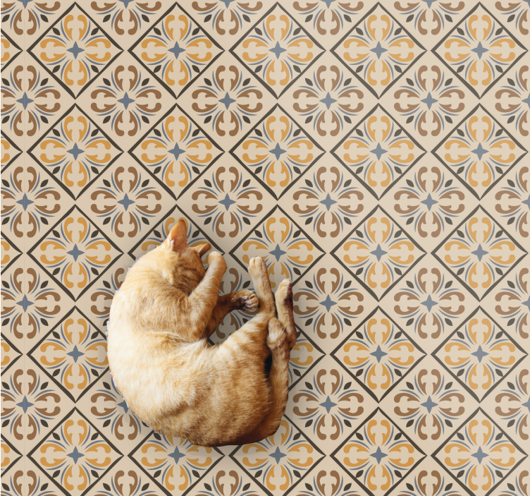 Elegant Pattern Tiles tile vinyl rug - TenStickers