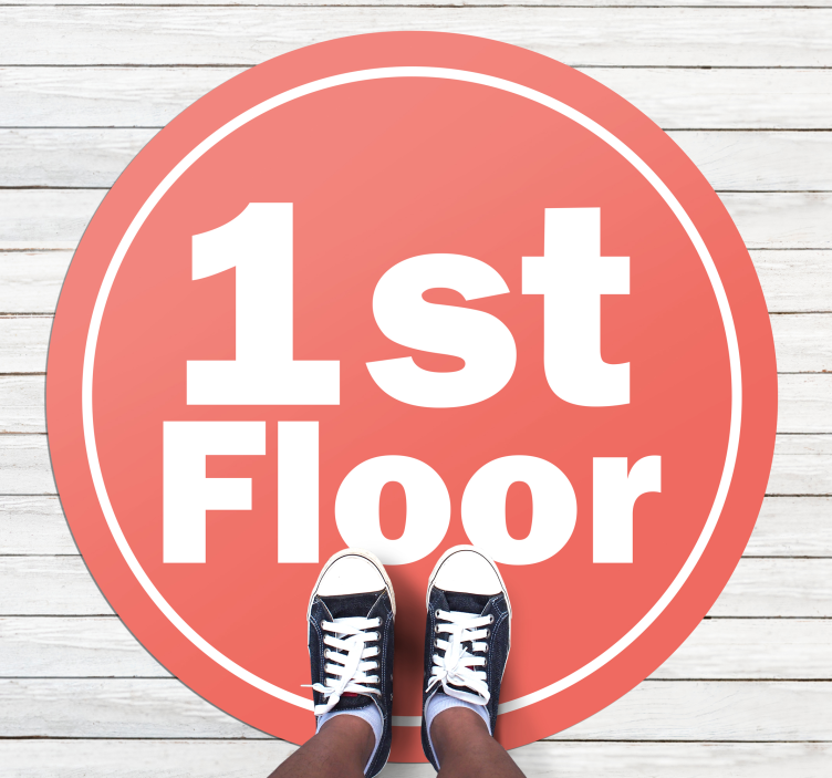 First Floor Sign custom rug - TenStickers