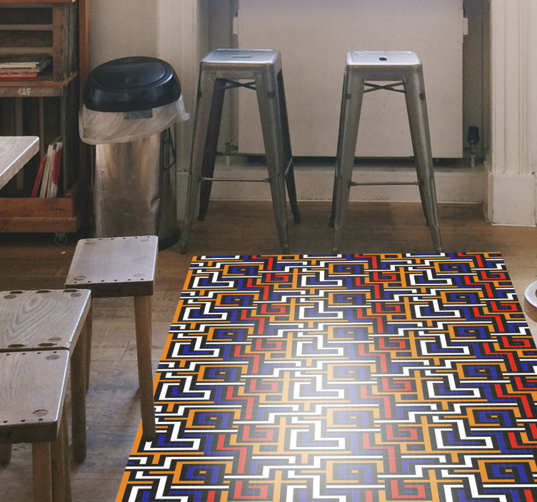 Geometric tibetan meditation ethnic rug - TenStickers