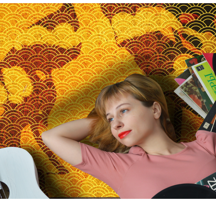 Japanese Seigaiha ethnic vinyl rug - TenStickers