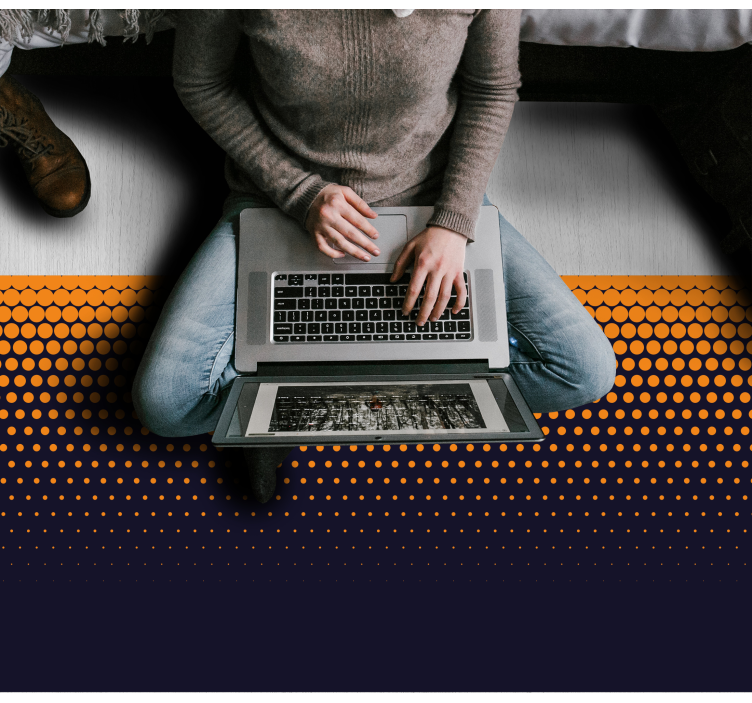 Gradient dots pattern teen vinyl rug - TenStickers