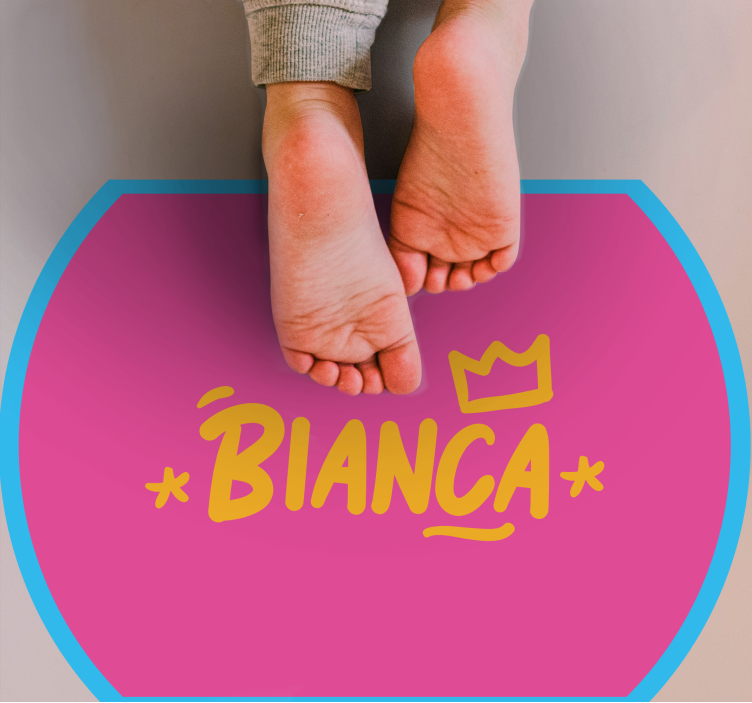 Graffiti tag with crown personalised mat - TenStickers