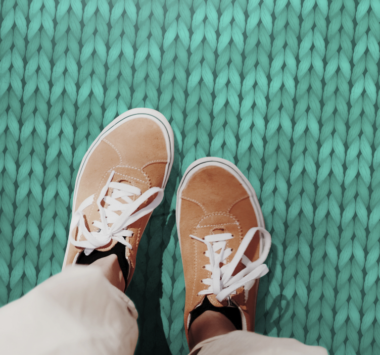 Green ropes minimal vinyl rug - TenStickers