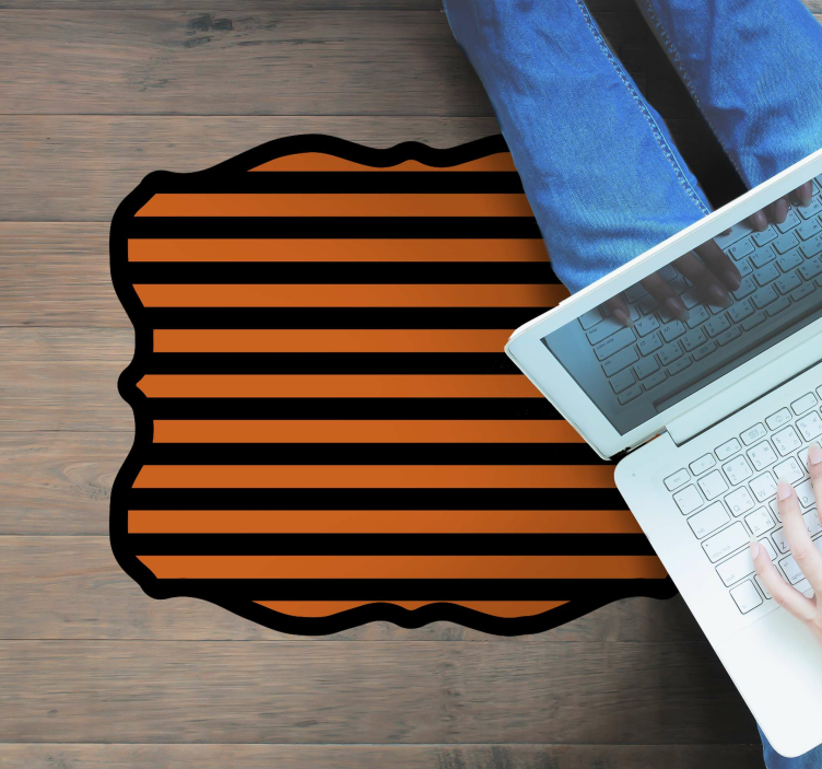 Halloween Stripes halloween vinyl rug - TenStickers