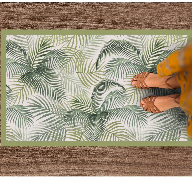 Lush Greenery nature vinyl rug - TenStickers