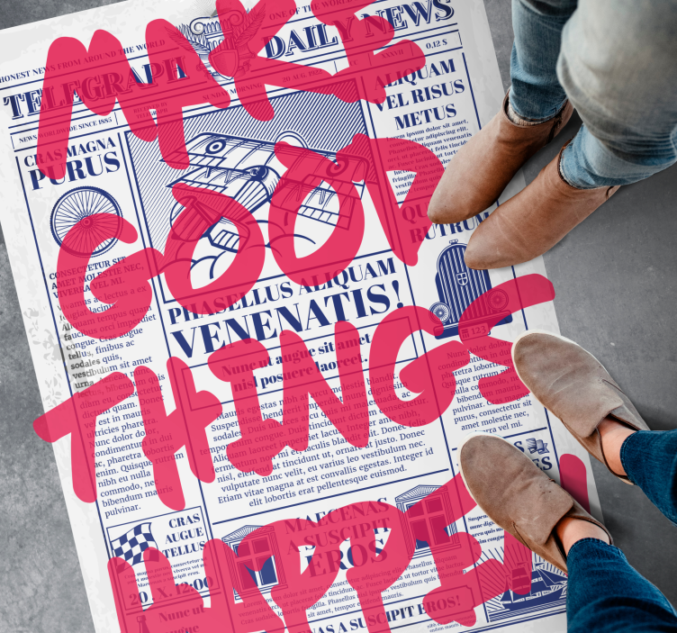 Make Good Things custom rug - TenStickers