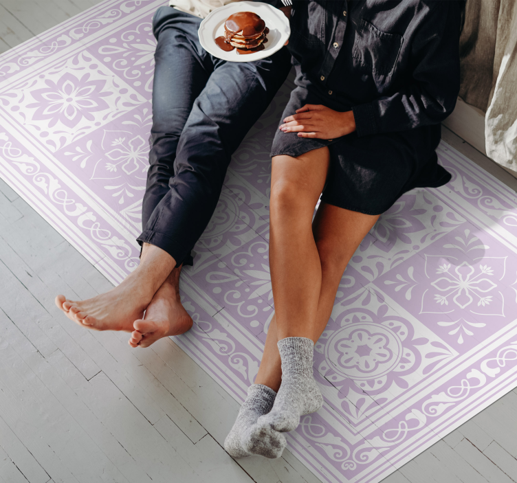 Mandala Elegance bathroom vinyl rug - TenStickers