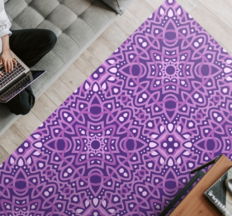 Mandala Symphony mandala vinyl rug - TenStickers
