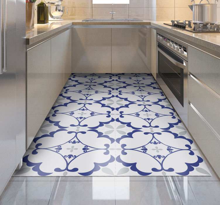 Light vinyl rug mosaic floor tiles - TenStickers