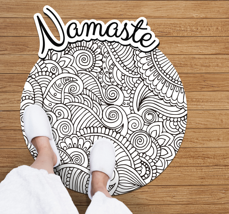 Namaste Mandala mandala vinyl rug - TenStickers