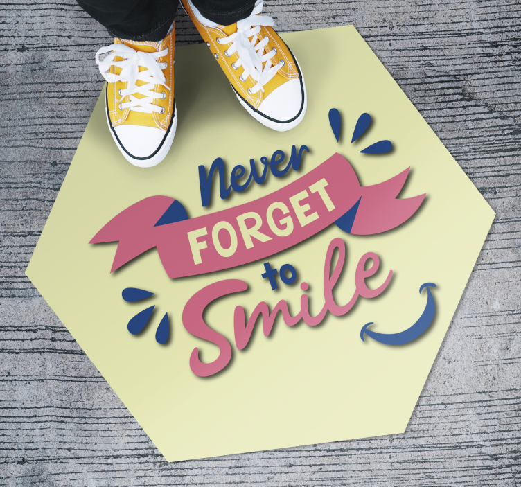Never Forget Smile custom rug - TenStickers