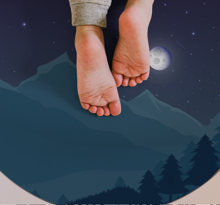 night sky nature vinyl rug - TenStickers