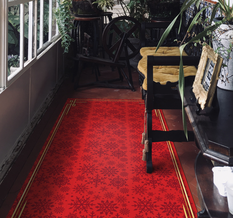 Ornate Snowflake Pattern custom rug - TenStickers