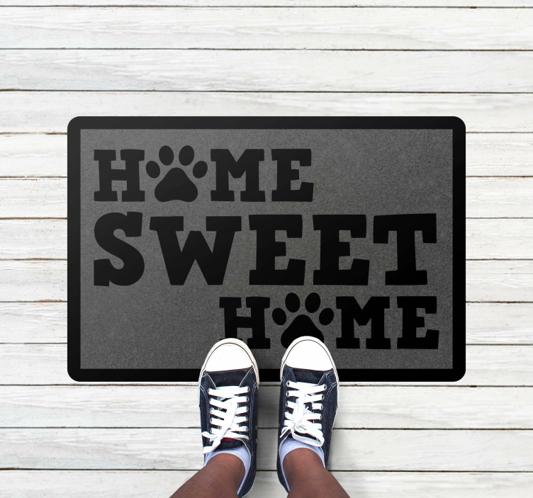 Paw Welcoming Entryway custom rug - TenStickers