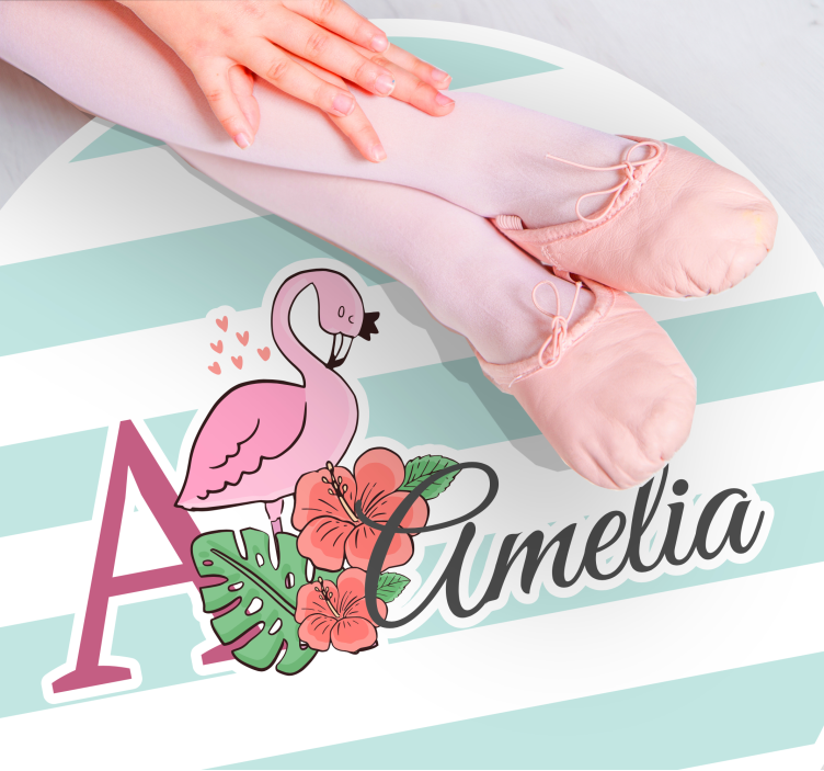 Flamingo Decor custom vinyl rug - TenStickers