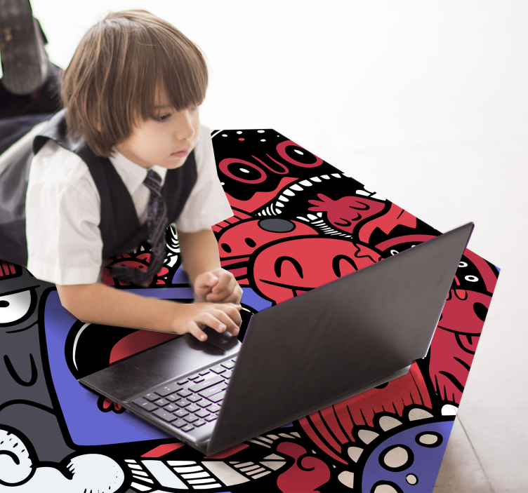 Playful Monsters Artwork kids vinyl rug - TenStickers