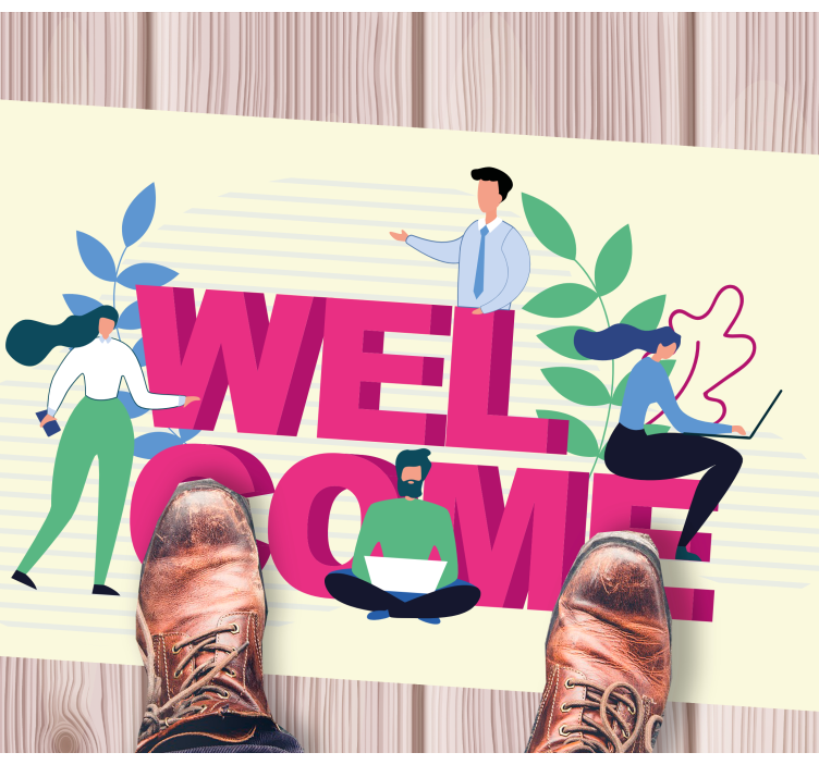 Professional welcome office vinyl rug - TenStickers