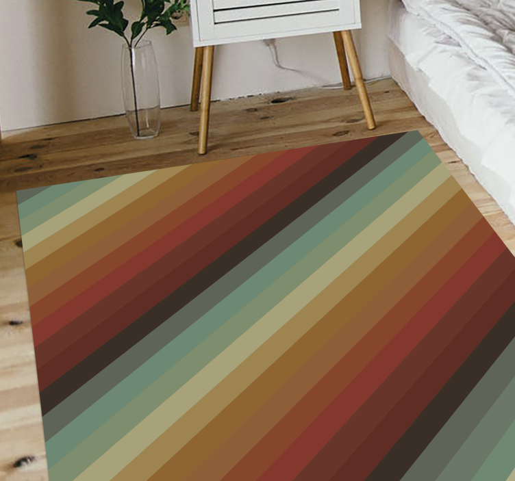 Retro colours stripes vinyl carpet - TenStickers