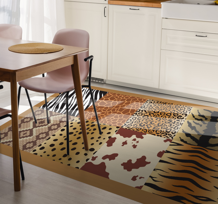 Safari Style Patterns animal print vinyl rug - TenStickers