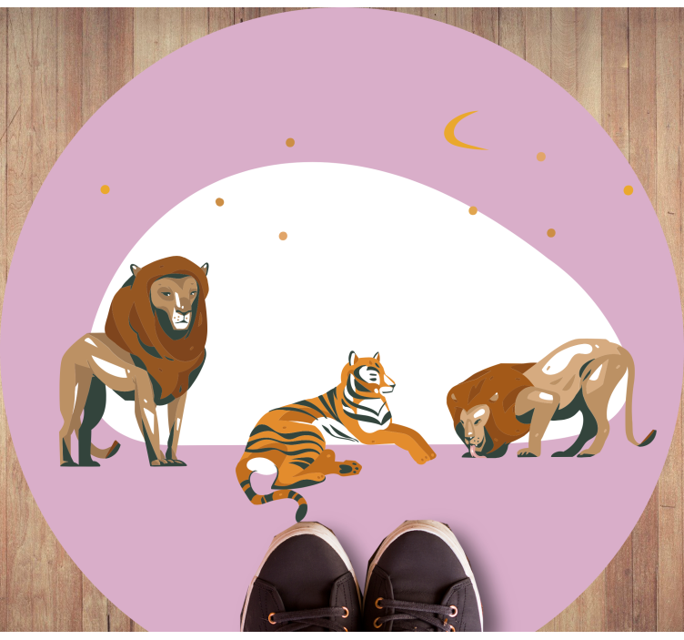 Safari wild animals animal vinyl rug - TenStickers