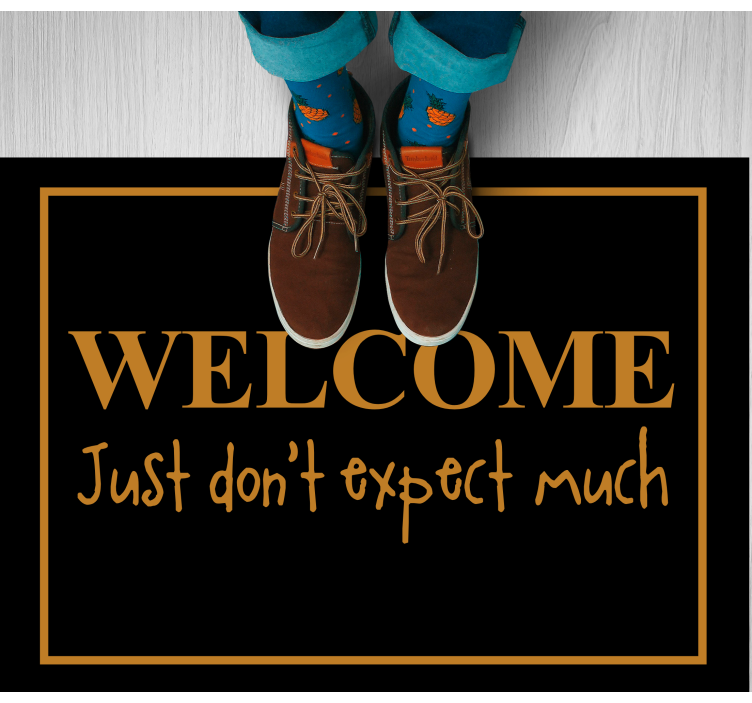 Sarcastic Welcome custom rug - TenStickers