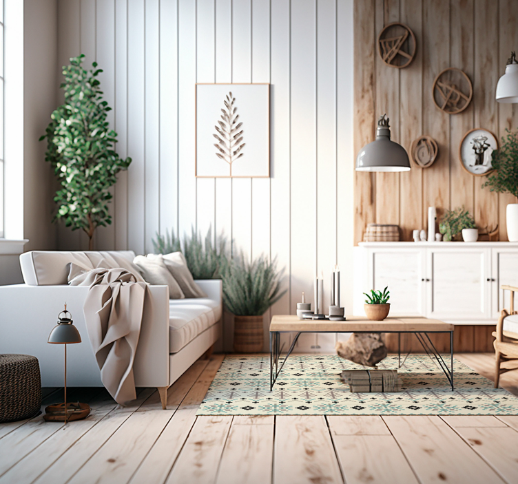 Scandinavian Pattern Scandinavian vinyl rug - TenStickers