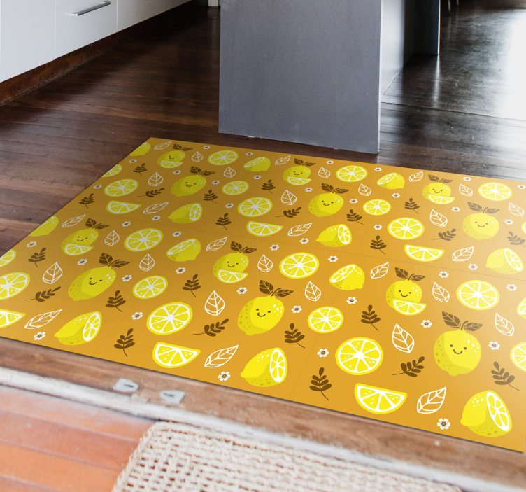 smiling lemons kids vinyl rug - TenStickers