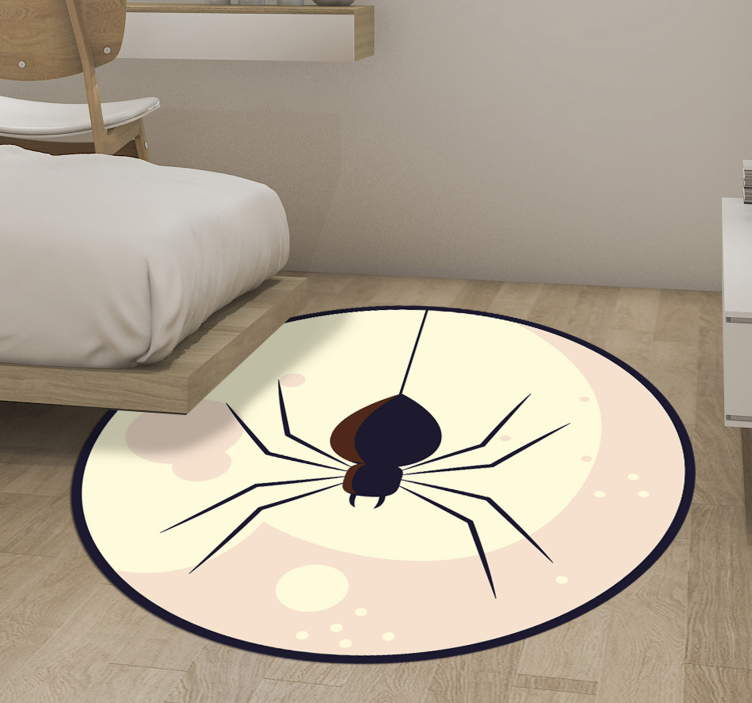 Spider Illustration halloween vinyl rug - TenStickers