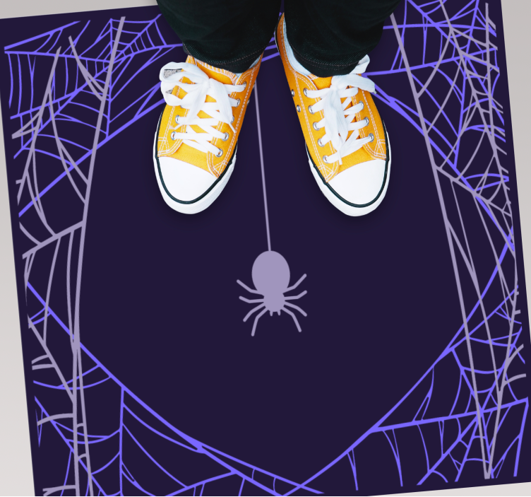 Spider Web Pattern halloween vinyl rug - TenStickers