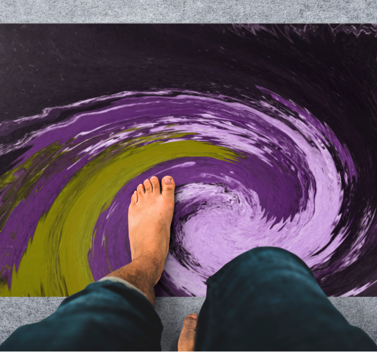 Spiraling colour flows teen vinyl rug - TenStickers