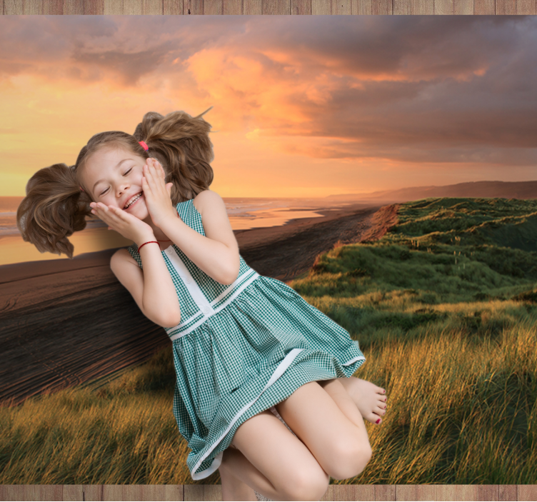 Sunset Beachscape nature vinyl rug - TenStickers