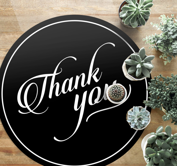 Thank You Note custom rug - TenStickers