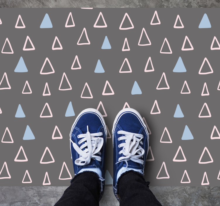 Triangular Element geometric vinyl rug - TenStickers
