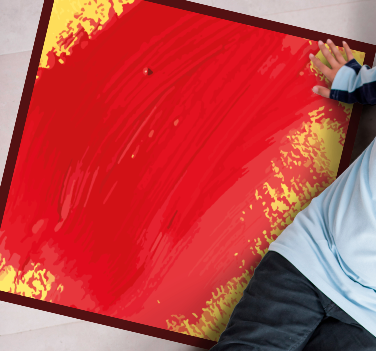 Vibrant colour splash modern vinyl rug - TenStickers