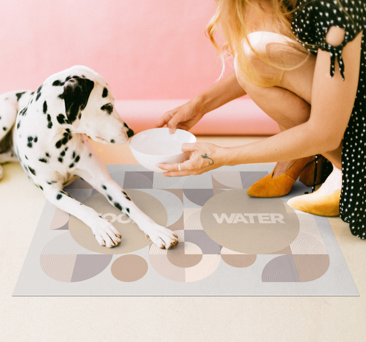 Water and food for dogs animal rug - TenStickers