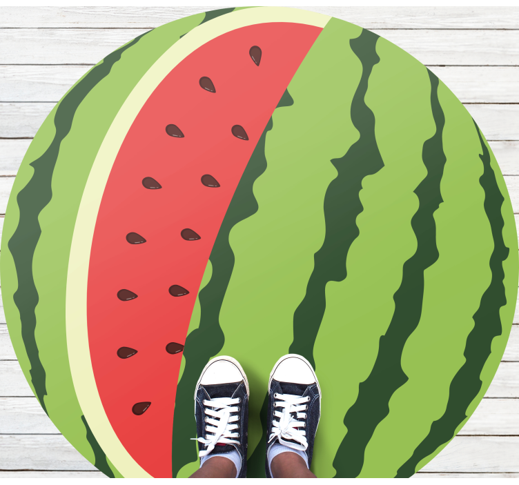 Watermelon slice kitchen vinyl rug - TenStickers
