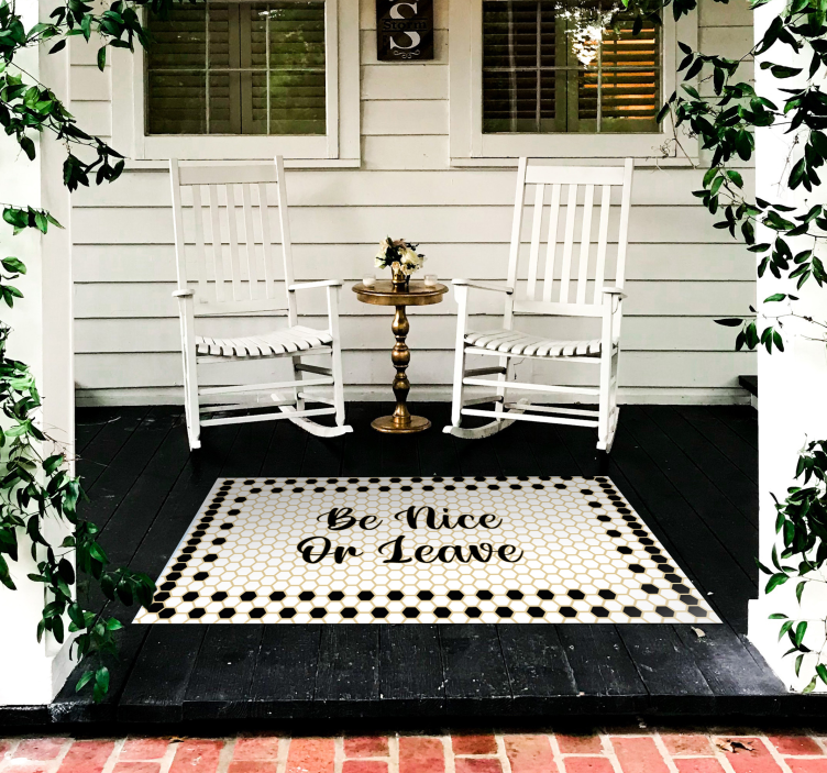 Welcoming Entryway Sign custom rug - TenStickers