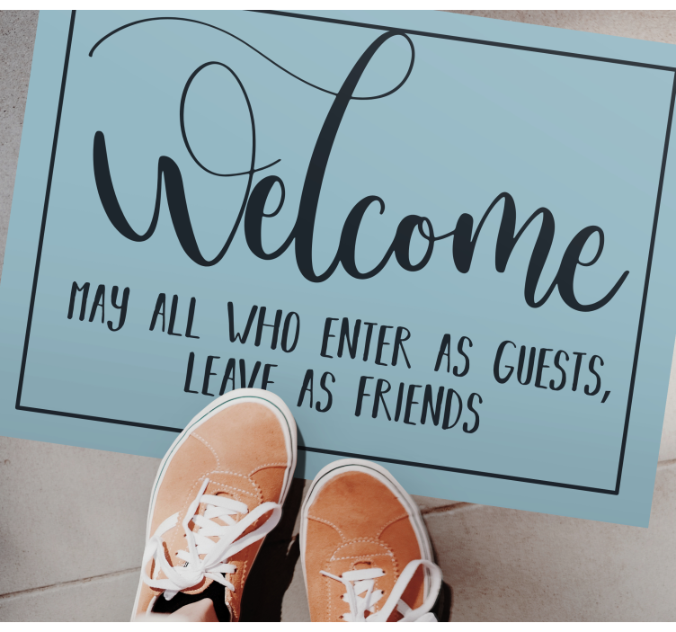 May all guests be friends entrance hall vinyl rug - TenStickers