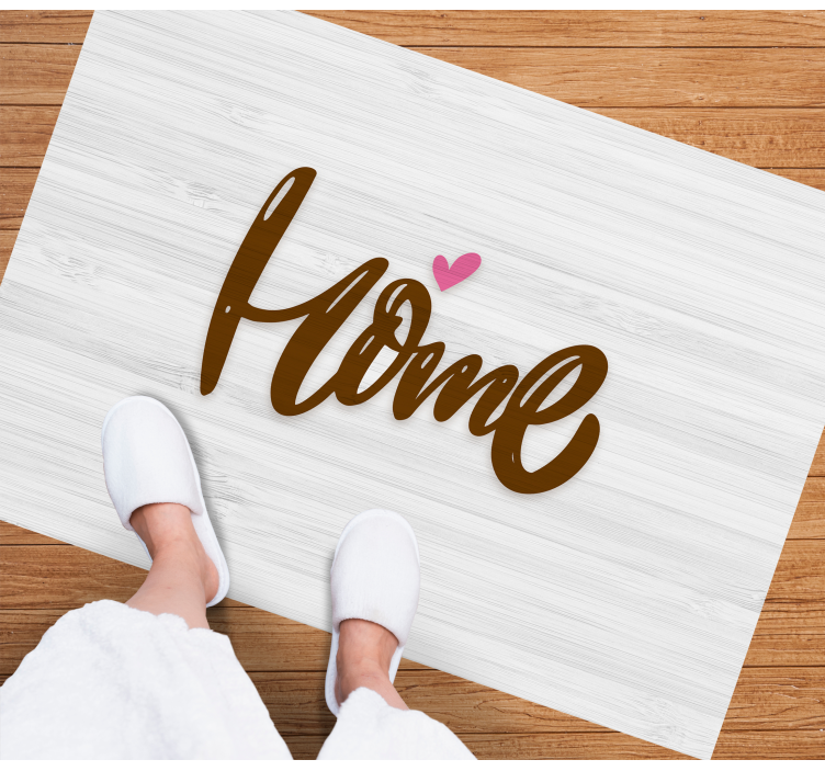 Wooden home with heard entrance hall vinyl rug - TenStickers