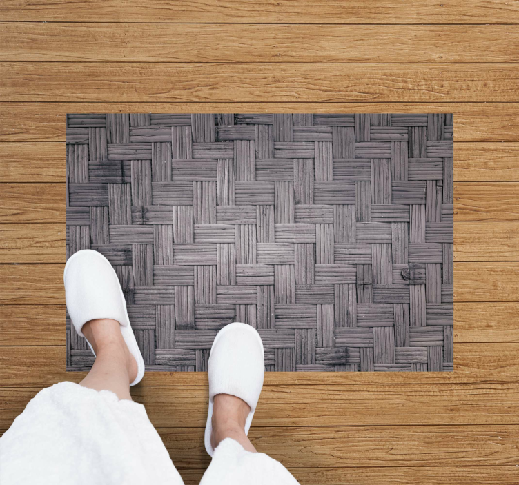 Woven Textured Detail textured vinyl rug - TenStickers