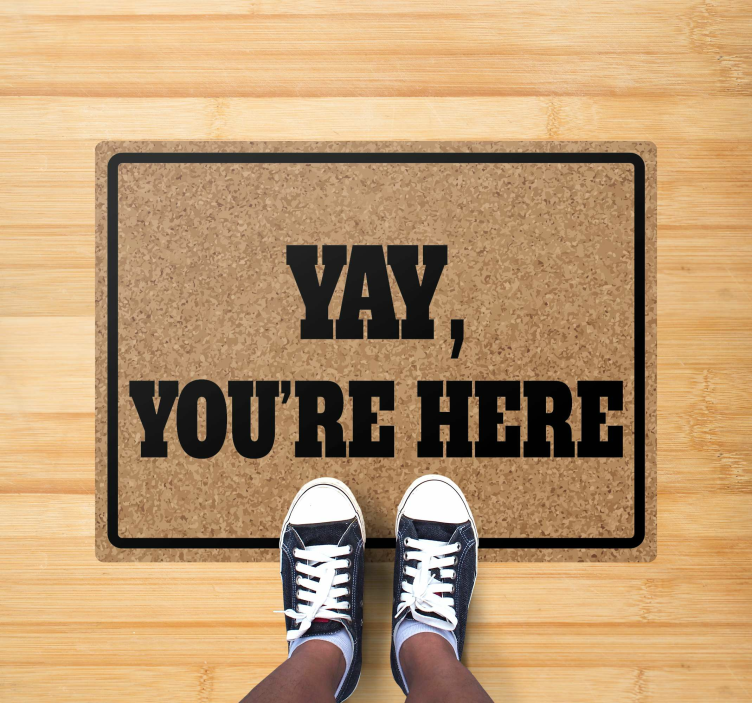 Yay You're Here custom rug - TenStickers