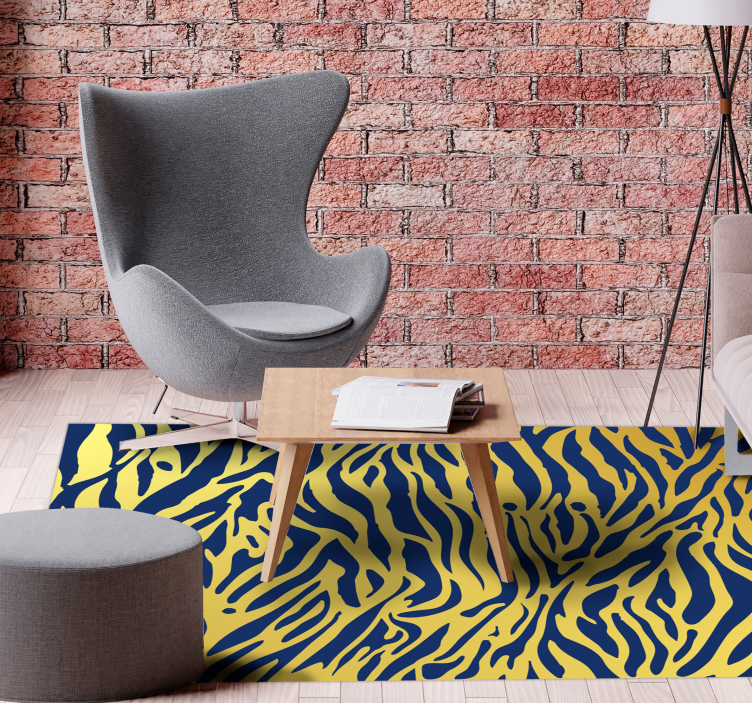 Zebra Stripe Concept animal print vinyl rug - TenStickers