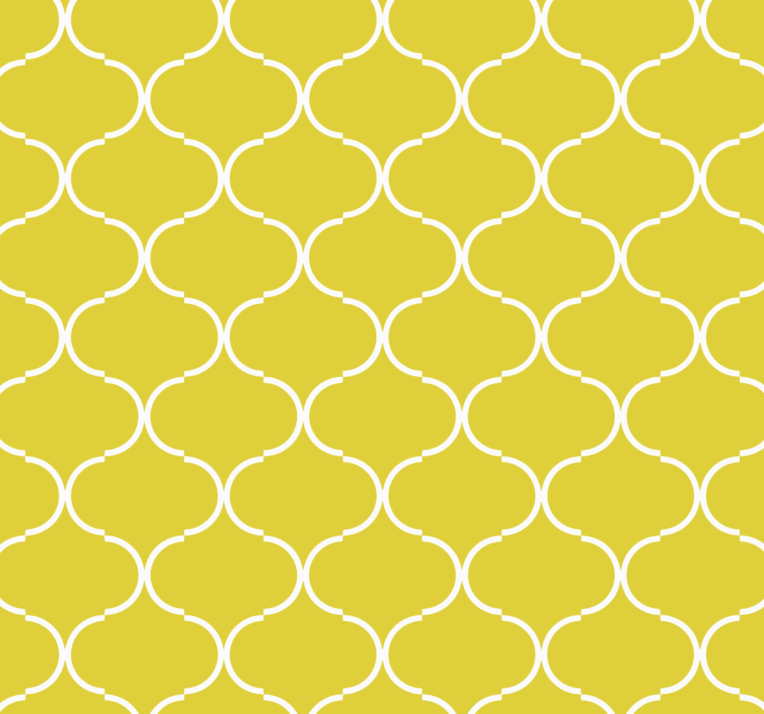 Geometric line pattern yellow vinyl rug - TenStickers